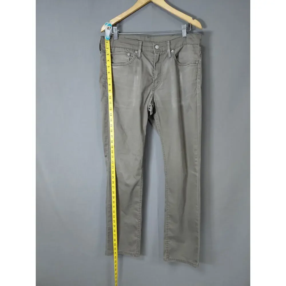 Levi's 511 Gray Straight Leg Slim Fit Jeans Men Size W34 L32